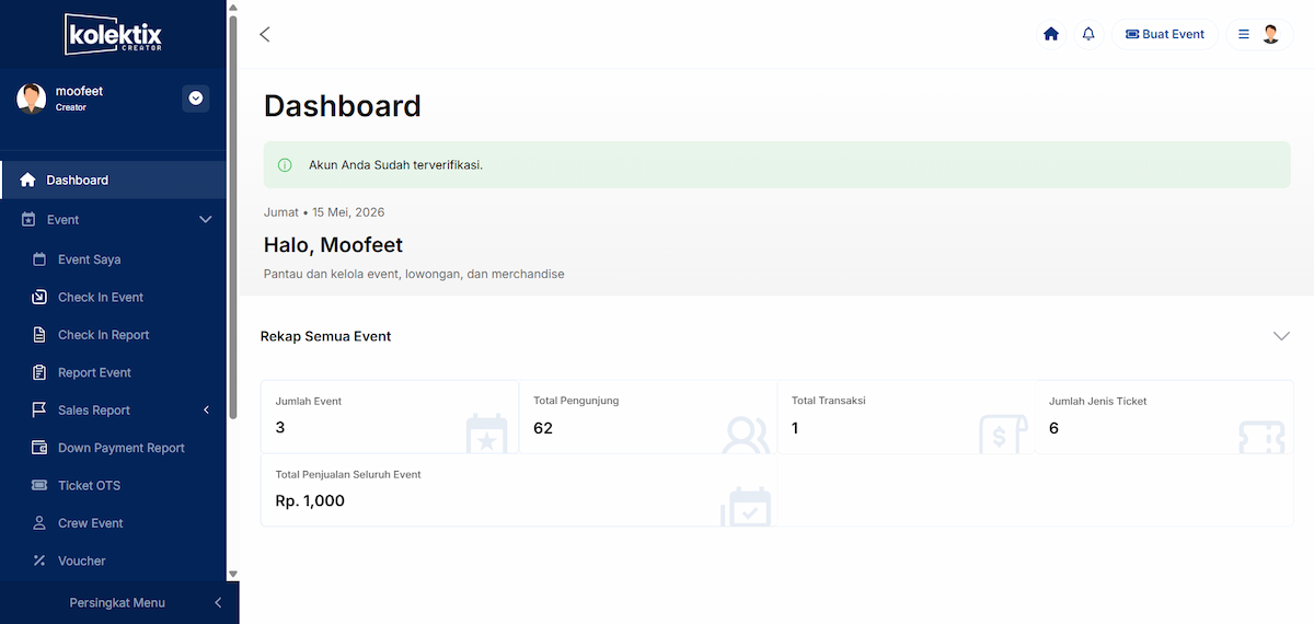Kolektix Dashboard